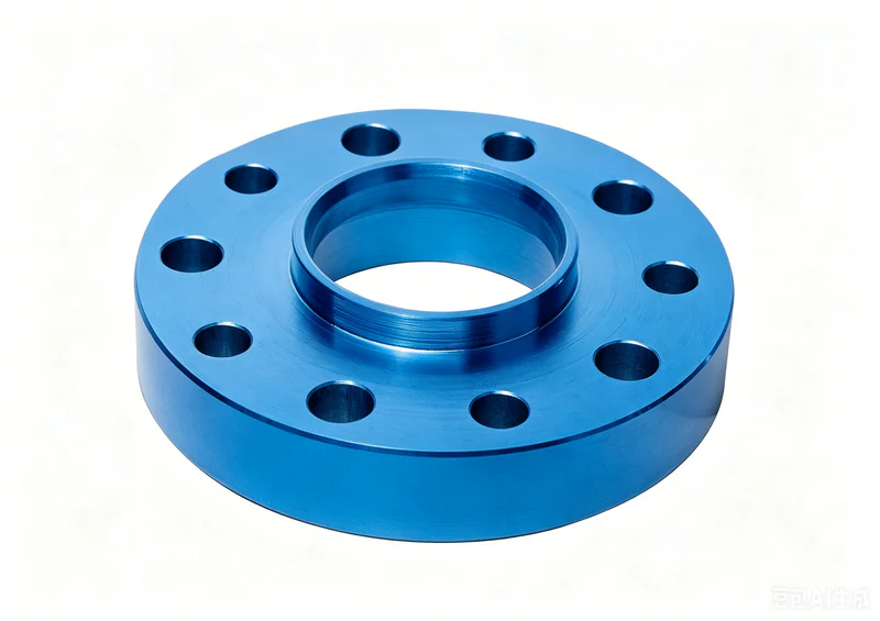 Anodized aluminum machined part