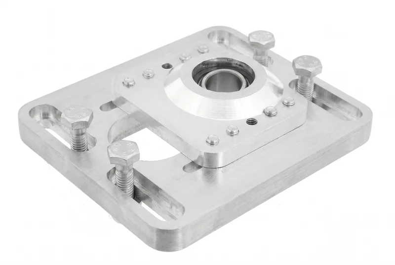 CNC machined aluminum mounting plate