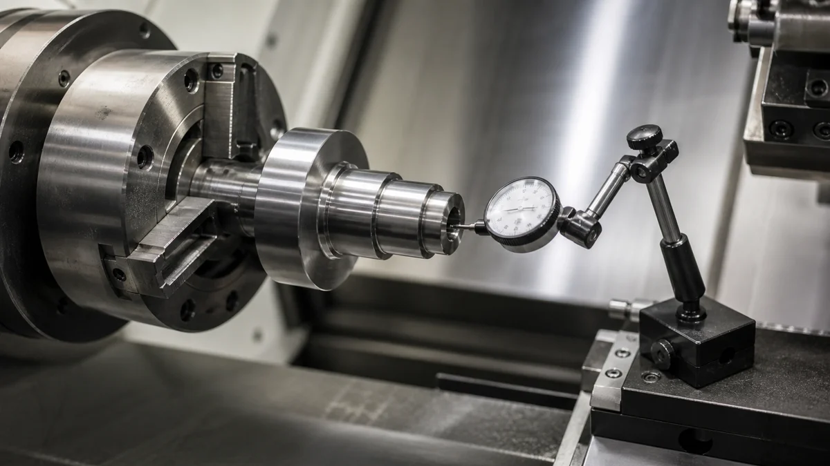 Turned component located on a mandrel and axial stop for a controlled second setup.