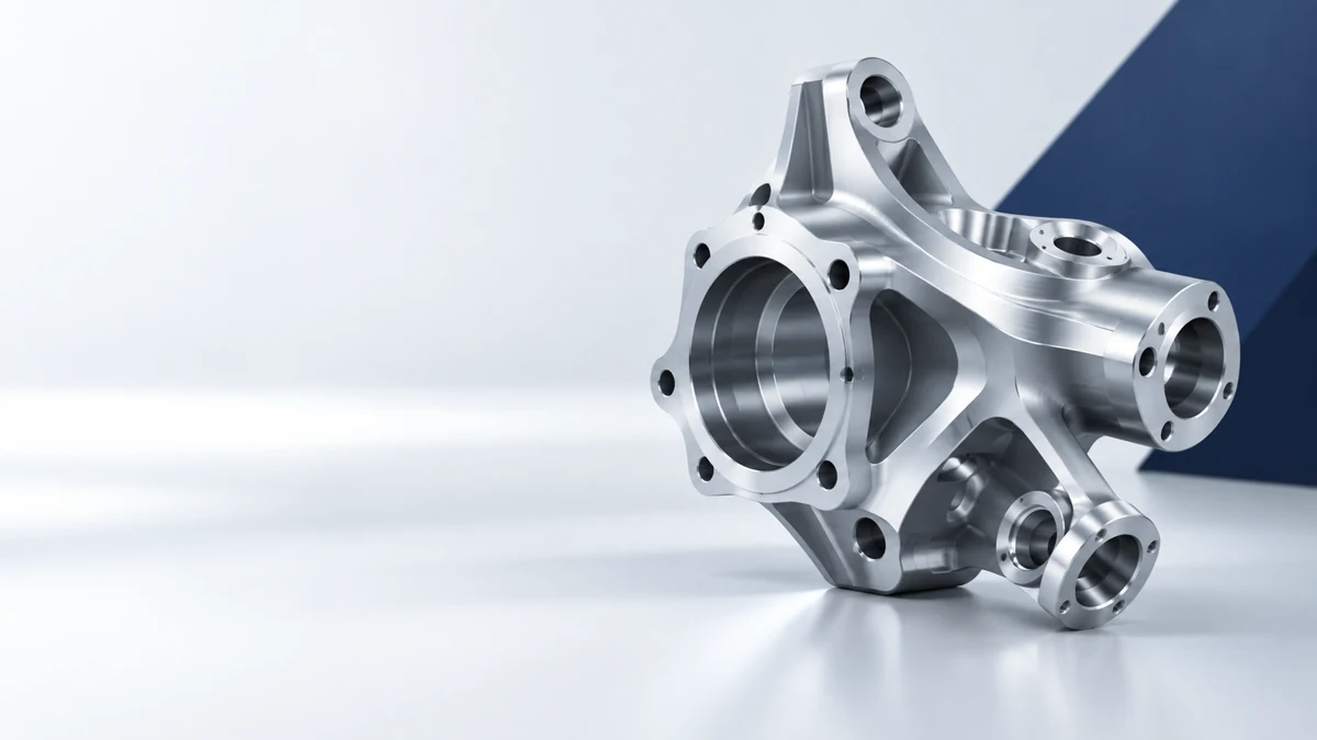 Multi-face machined component with angled features