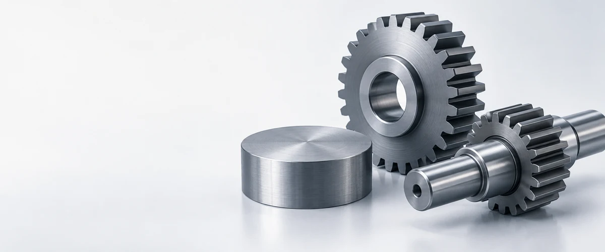 Metal gear, gear blank and shaft gear