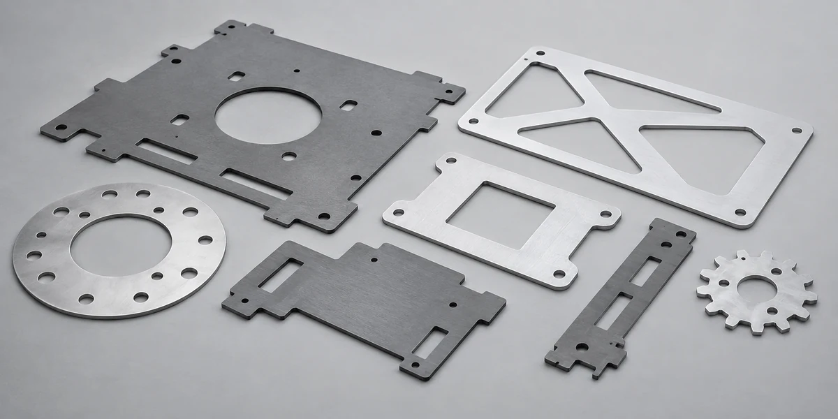 Flat laser-cut metal profiles with holes