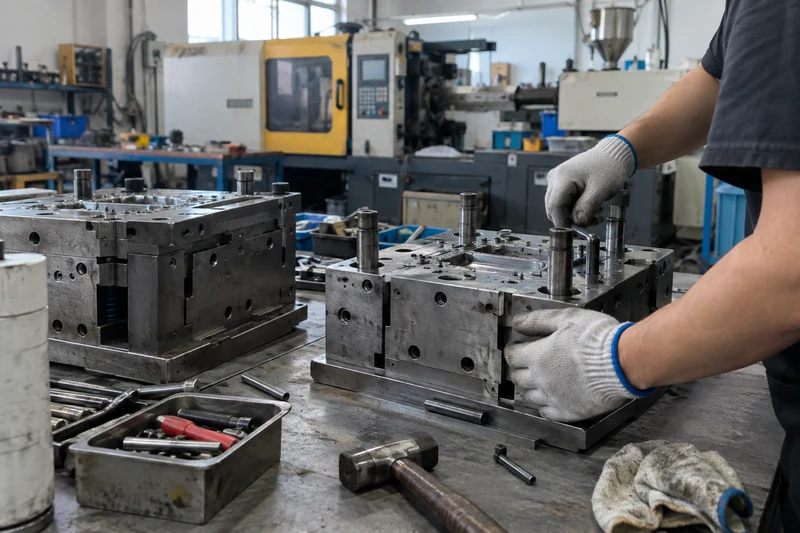 An in-process injection molded part