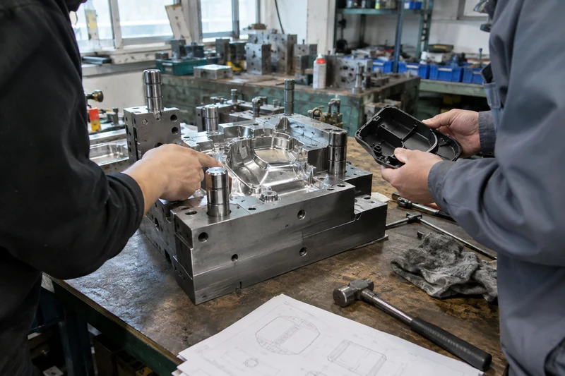 Injection mold fitting and assembly