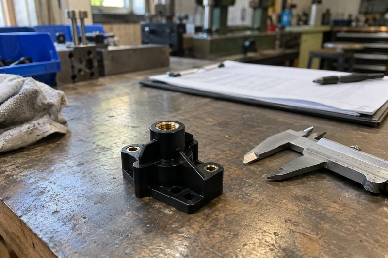 An insert inspection fixture and tested part