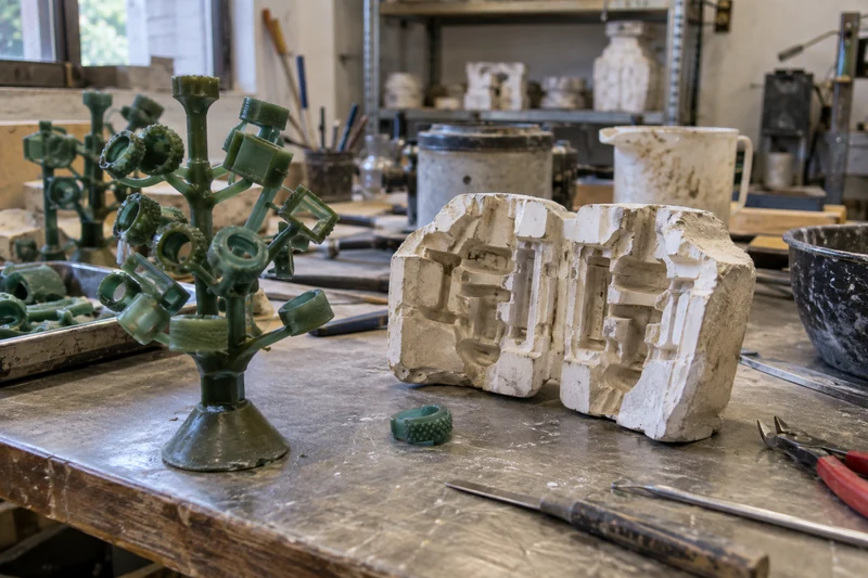 An investment casting with integrated features
