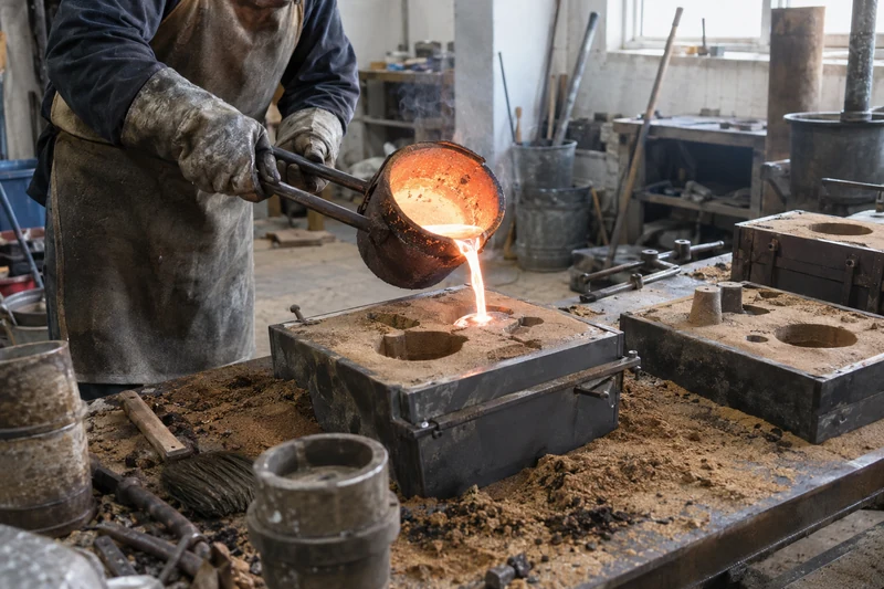 A heat-treated sand casting blank