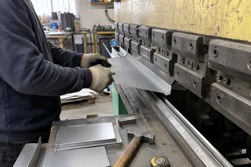 A bending workstation with blank