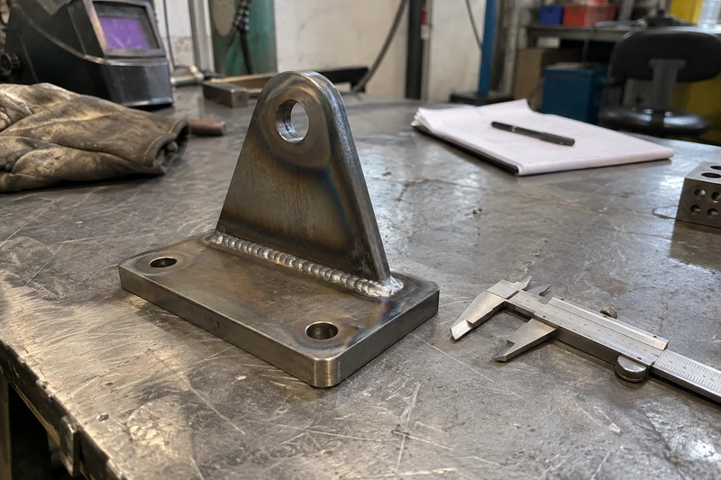 A welding workstation with fixture