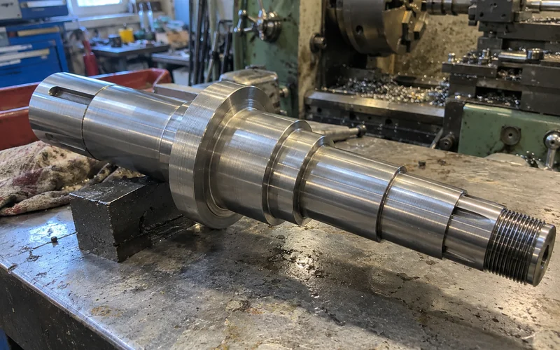 A CNC turned shaft