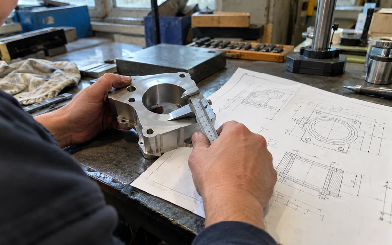 A treated part checked to drawing