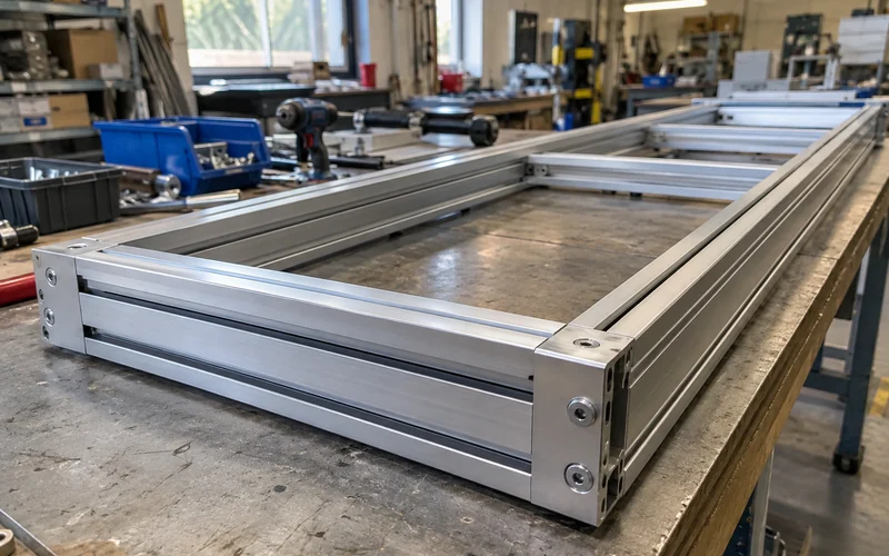 A finished aluminum profile for assembly