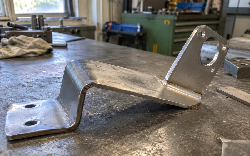 A bent part after a later operation
