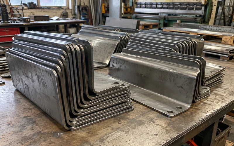An identified lot of bent parts