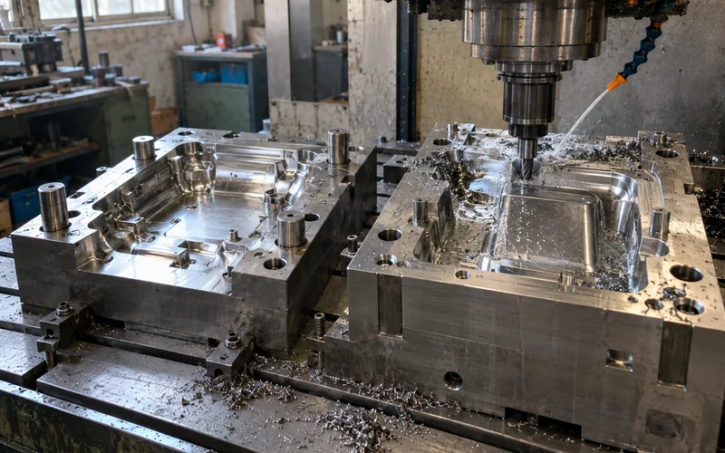 Injection mold core and cavity machining
