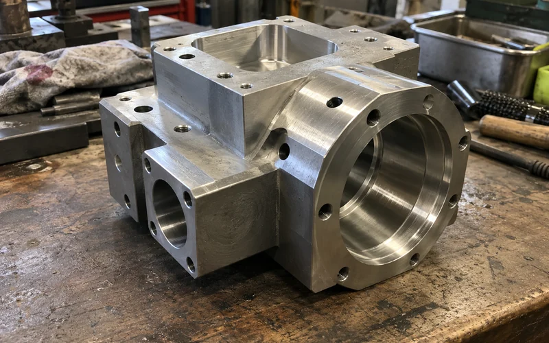 A finished multi-face machined part