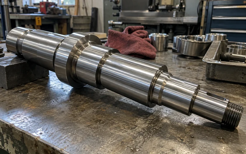 A CNC turned shaft with bearing seats