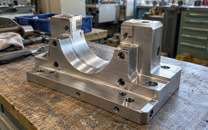 A CNC milled fixture component