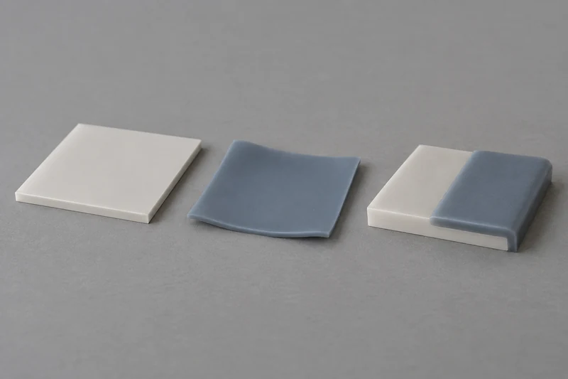 Rigid substrate plaque and soft overmold material