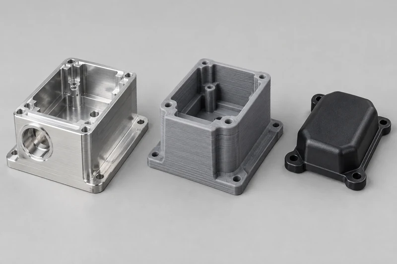 Machined, printed and cast prototype housings