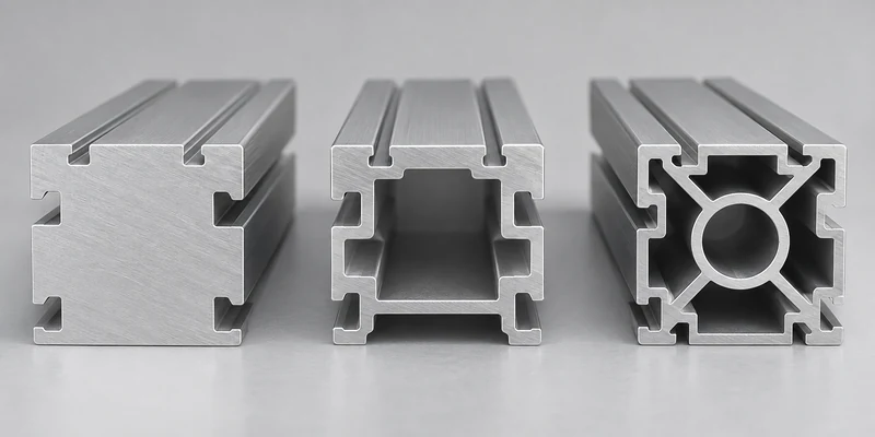 Solid, semi-hollow and hollow aluminum profile ends
