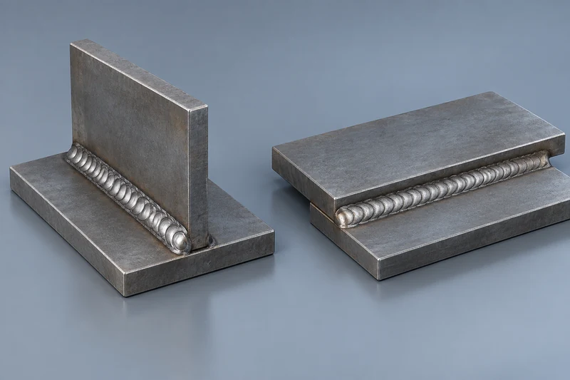 T and lap joints with weld beads