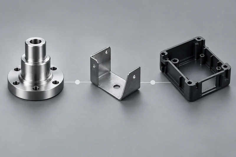 Machined, stamped and molded part route options