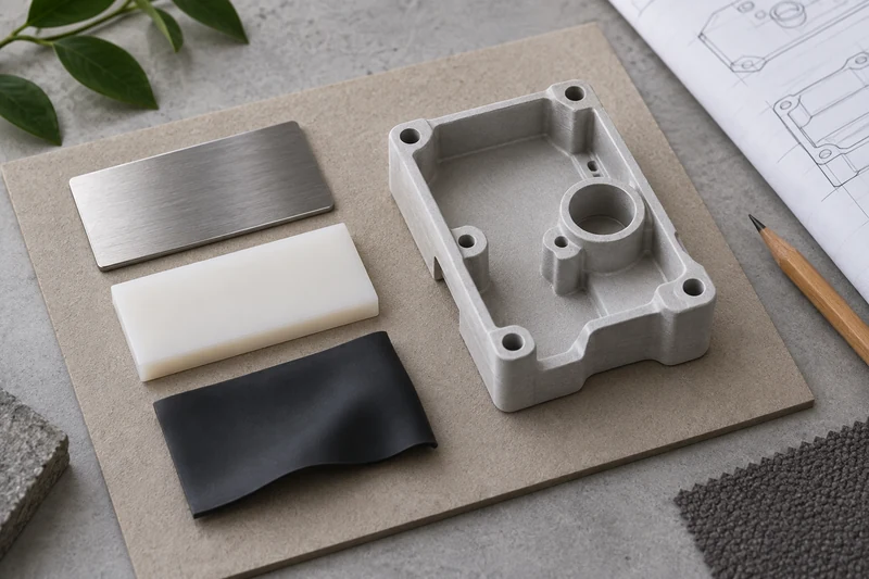 Metal and polymer material samples for prototypes