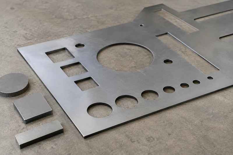 Sheet metal blank with cut openings