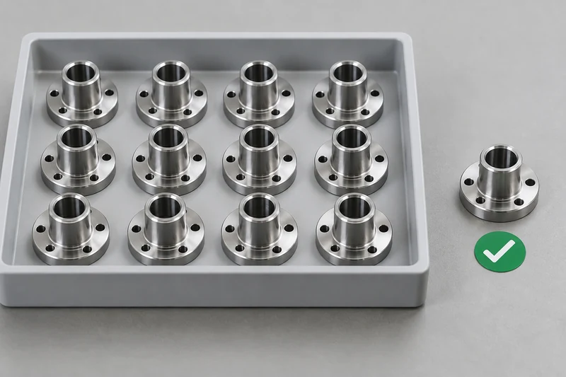 Small batch of parts with a reference sample