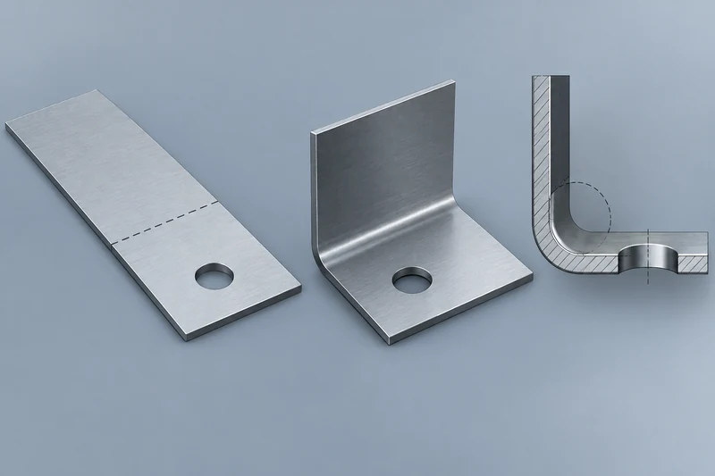 Sheet metal bend and formed flange