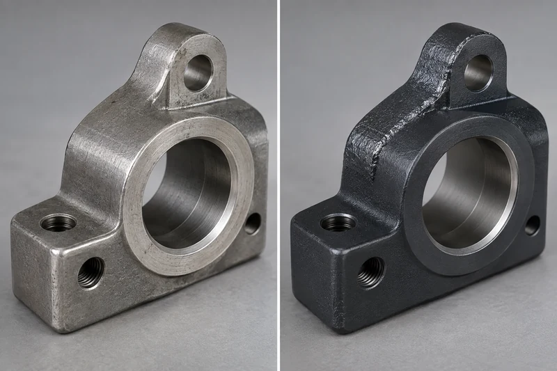 Unfinished and a coated part with protected hole