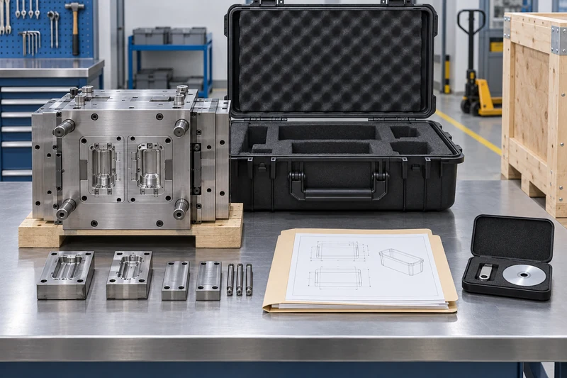 Mold transfer package with spares and records