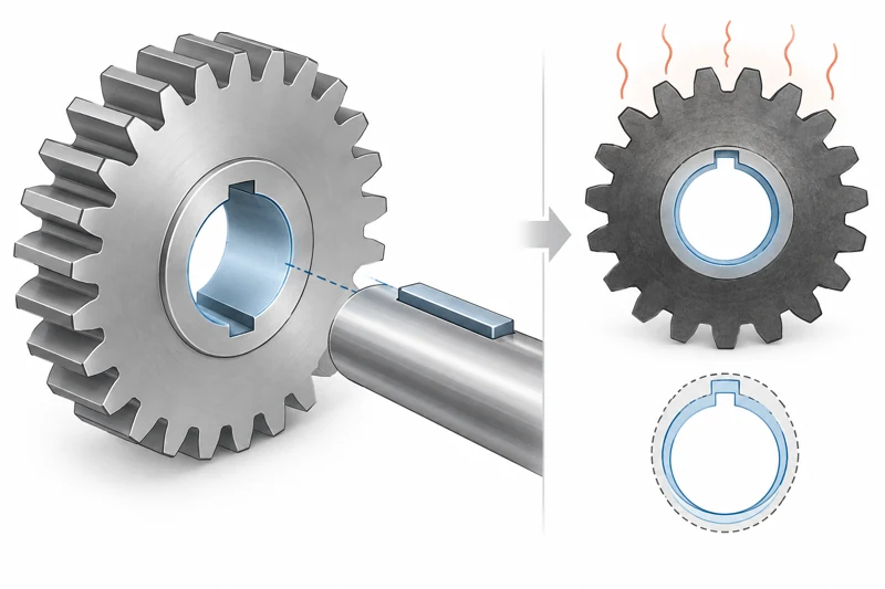 Gear bore, keyway and shaft interface